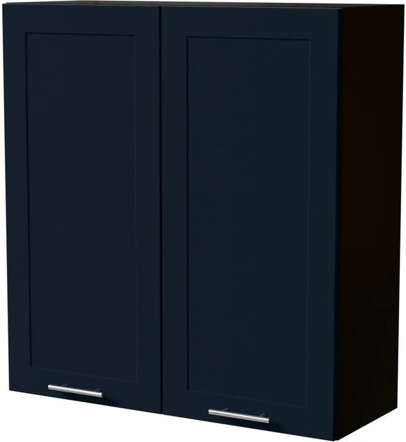 Feldmann-Wohnen Hängeschrank Oslo W4/90 in Schwarz und Indigo Matt, B/T/H: 90 x 32,5 x 96 cm - Bild 1