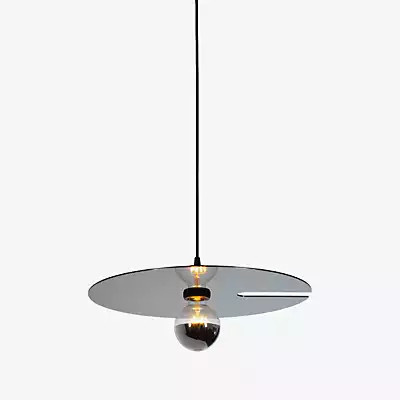 Wever & Ducré Mirro Pendelleuchte in Chrom mit Glas, Durchmesser: 45 cm - Bild 1