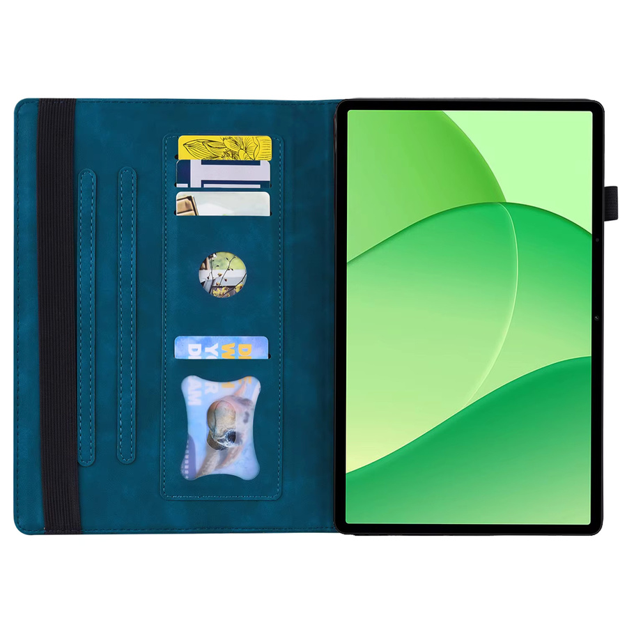 Luxus Brieftasche Standhülle für OPPO Pad SE 11 Zoll 2025 in Grün - Bild 4