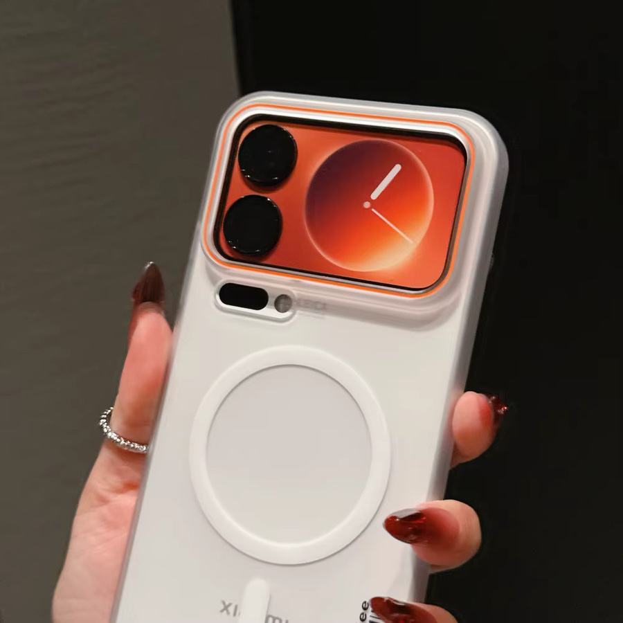 Mattierte MagSafe Magnetische Handyhülle für Xiaomi Mi 17 15 14 13 Ultra Pro 17Pro 17ProMax in Orange mit Stoßfänger-Schutz - Bild 2