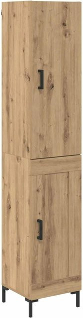 vidaXL Highboard Artisan-Eiche in Braun mit Schwenktüren und Regalfächern, B/T/H: 69,5 x 34 x 180 cm - Bild 1