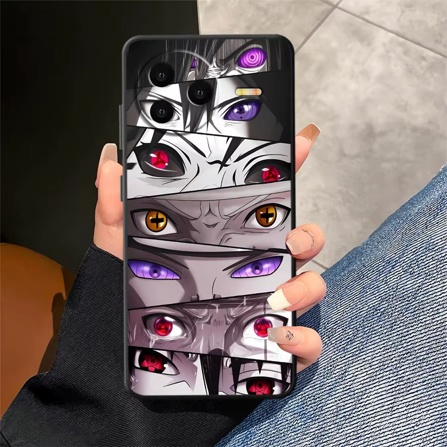 Schwarze weiche Handyhülle mit Anime Naruto Design für Xiaomi Redmi 9 10 12C 13C und weitere Modelle - Bild 4