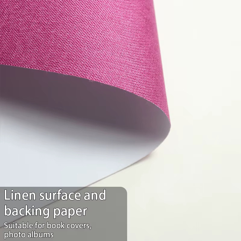 Lila Leinenstoff für Buchbindung und Bastelarbeiten mit Papierrückseite, B: 30 cm, L: 300 cm - Bild 4