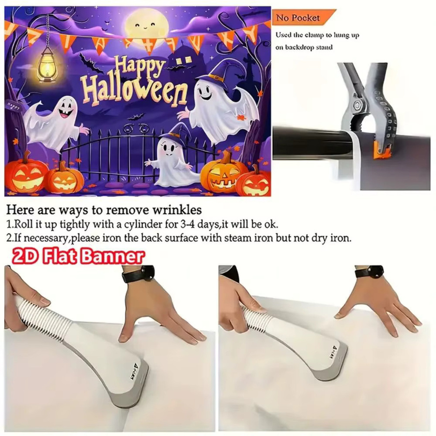 VIKAMA Halloween Flachbanner Fledermaus Party-Dekoration Mehrfarbig B: 60 cm, H: 40 cm, T: 40 cm - Bild 5