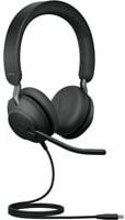 Jabra Evolve2 40 SE On-Ear Headset Schwarz mit USB-C Anschluss - Bild 1
