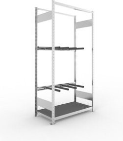 META CLIP Abgasanlagenregal verzinkt in Silber, B/T/H: 2000 x 1000 x 500 cm - Bild 1