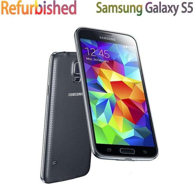 Samsung Galaxy S5 G900F Refurbished Smartphone Schwarz 16GB ROM 2GB RAM 16MP Kamera 4G LTE - Bild 1