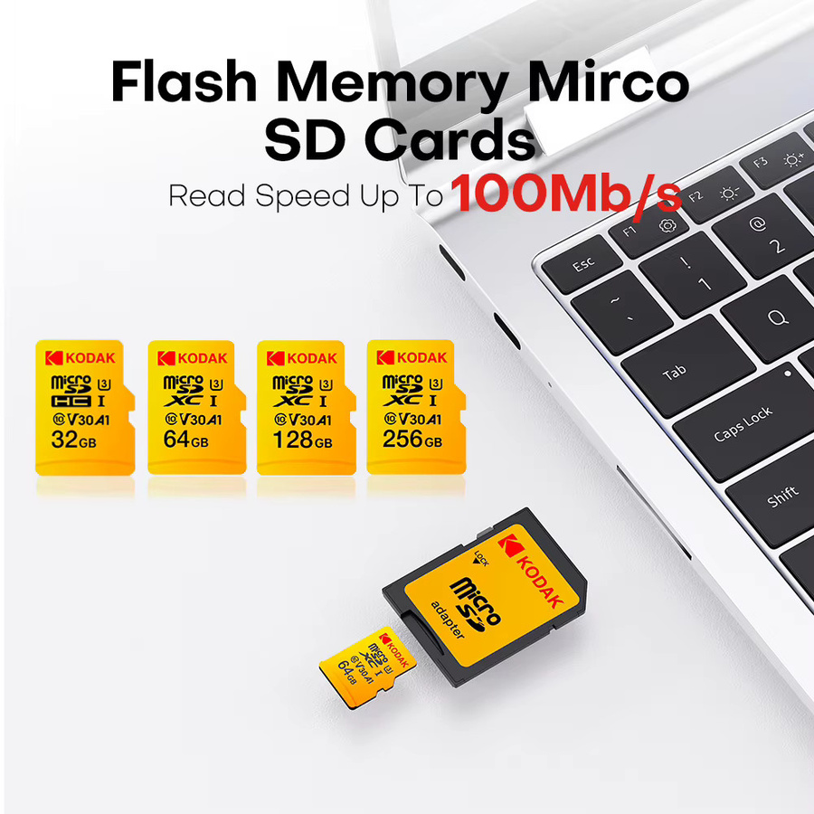 KODAK High Endurance Micro SD-Karte U3 V30 A1 mit bis zu 100MB/s für 4K-Aufnahmen und Sicherheitskameras - Bild 2