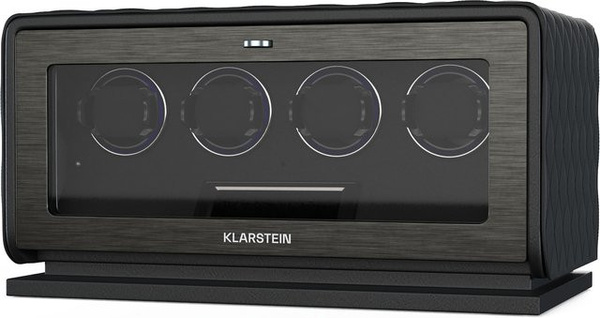 Klarstein Uhrenbeweger, 4 Uhren, LED, Schwarz, Unisex