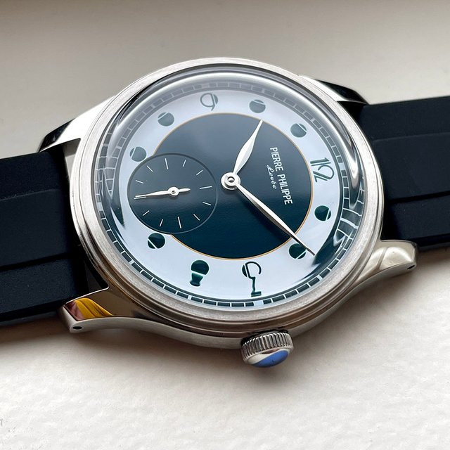 PIERRE PHILIPPE Armbanduhr, Handaufzug, Edelstahl, Blau, 38 mm, Herren - Bild 1