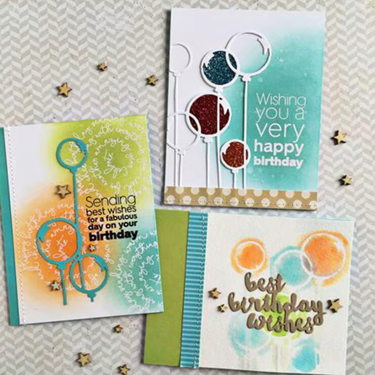 Heißluftballon und Menschenfigur Metall-Schneidewerkzeug für Scrapbooking und Bastelarbeiten - Bild 1