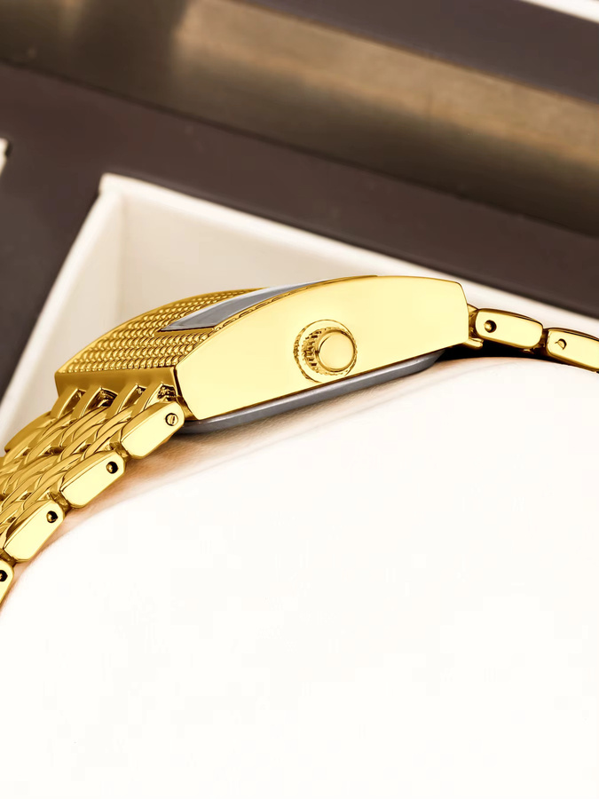 YaLaLuSi Armbanduhr, Analoguhr, Edelstahl, Gold, Bicolor, Damen - Bild 3