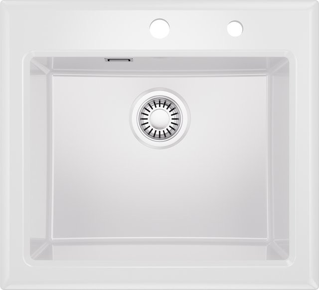 CECIPA max Keramik-Küchenspülbecken 1-Becken-Spüle in Weiß, B/T: 55 x 50 cm - Bild 1