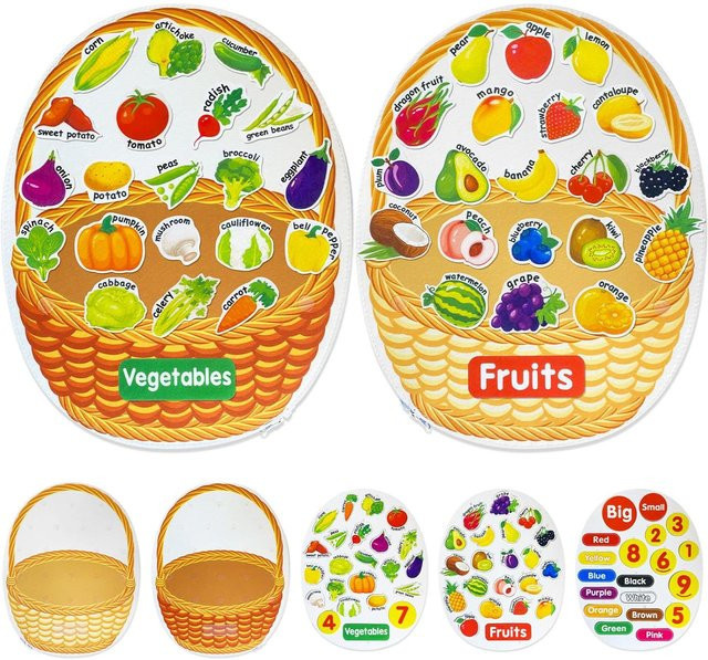 Wucifang Bags Montessori Busy Board, Filz Lernaktivitätenbrett, ab 3 Jahre - Bild 1