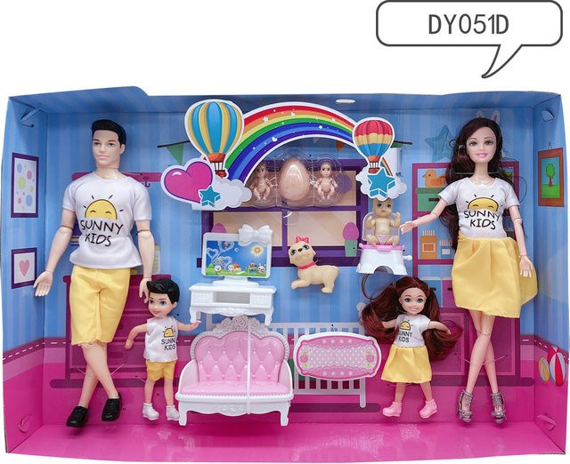 KIEKA Puppenzubehör, Familienset, Bunt / Mehrfarbig - Bild 1
