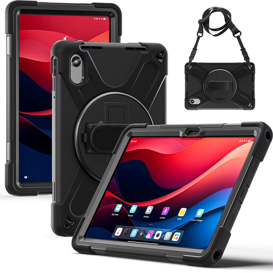 Robuste und stoßfeste Silikonhülle für Lenovo Idea Tab 11 Xiaoxin Pad 11 2024 2025 Tab M11 11-Zoll-Tablet in Schwarz - Bild 7