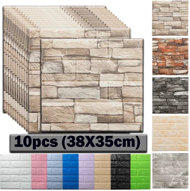 Selbstklebende 3D-Schaum-Wandaufkleber von KAMULA zur Wanddekoration für Wohnzimmer, Schlafzimmer, Badezimmer und Küche - Bild 1