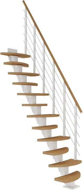 Dolle Mittelholmtreppe Berlin Eiche als Spiraltreppe aus Holz bis 315 cm Höhe, Breite: 64 cm - Bild 1