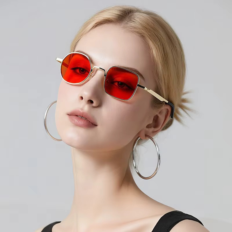 Sonnenbrille Metall, Vollrand, quadratisch, Unisex - Bild 1