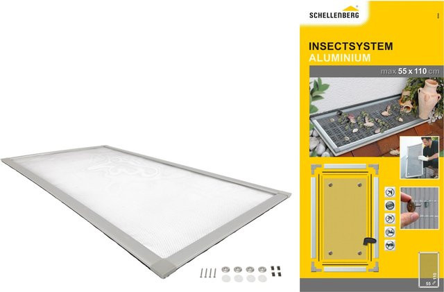Schellenberg Lichtschacht-Abdeckung aus Aluminium in Silber, B/T: 55 x 110 cm - Bild 1