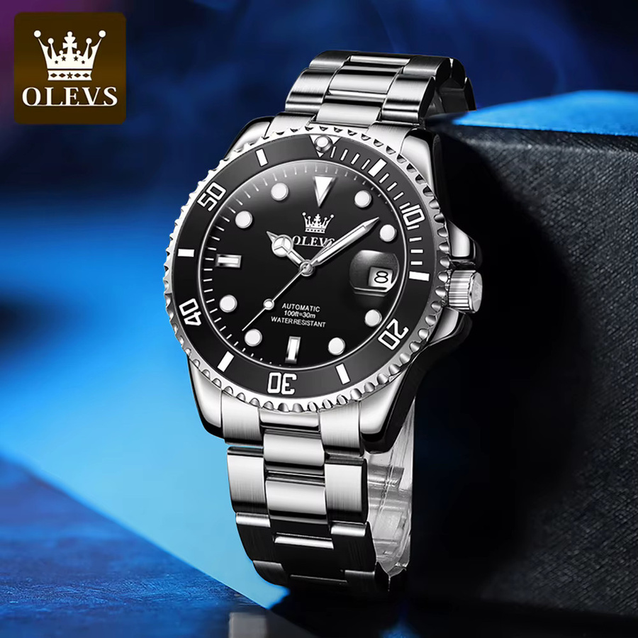 OLEVS Armbanduhr Automatik, Edelstahl, Gold, Herren - Bild 4