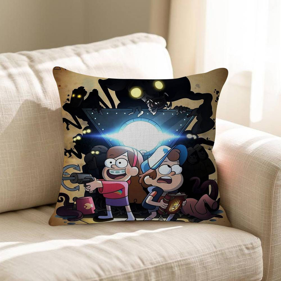 Gravity Falls Kissenbezug aus Peach Skin für Sofa und Deko, B/T/H: 18 x 18 x 18 cm - Bild 2