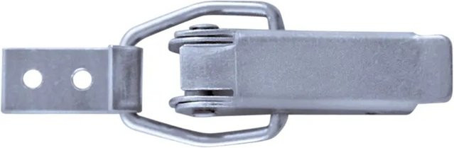 Goebel Spannverschlüsse Edelstahl A2 Kappenschloss mit Gegenhaken und Kastenriegelschloss in Silber - Bild 1