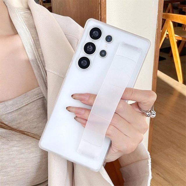 Stoßfeste Silikon-Handyhülle für Samsung Galaxy S25 Ultra S24 Ultra S23 Ultra S25 Plus S23 in Transparent mit mattem Finish und Hart-PC Rückseite - Bild 1