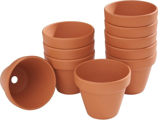 VBS Terrakotta-Töpfe in Braun, 10 Stück, Durchmesser: 7 cm - Bild 1