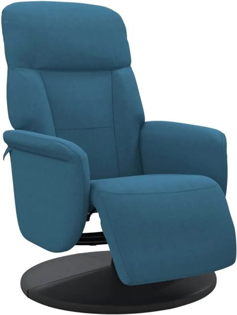 vidaXL Relaxsessel mit Fußteil in Blau aus Samt mit 360-Grad-Drehfunktion - Bild 1