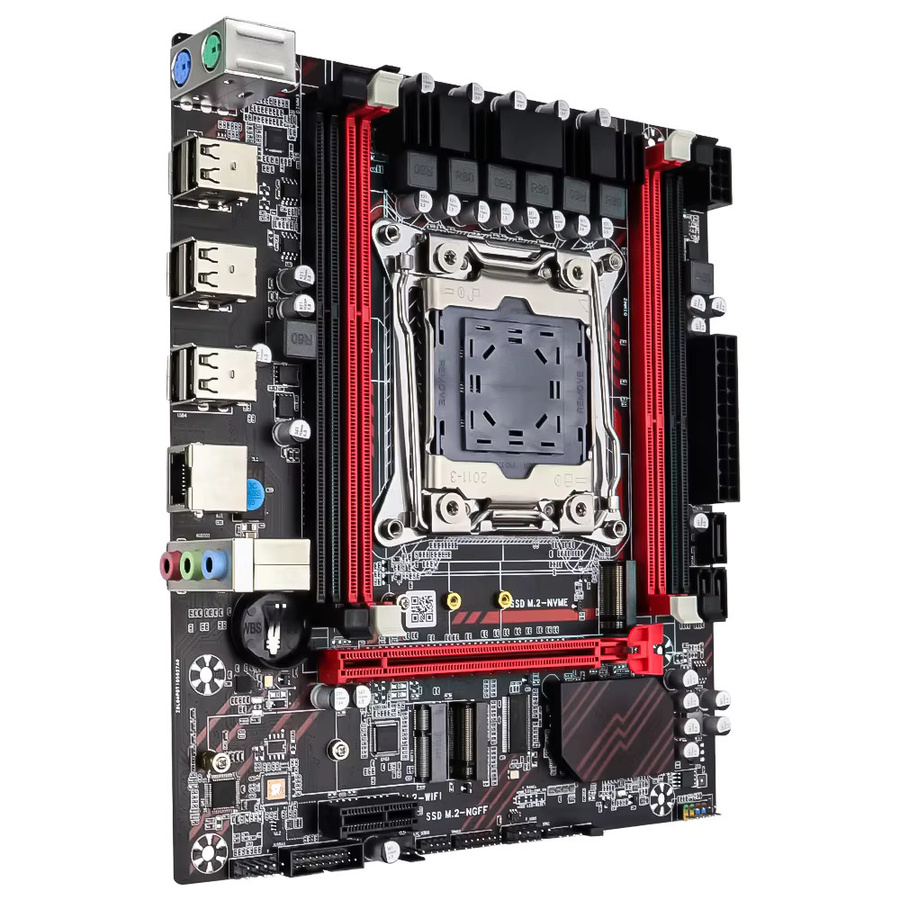 SOYO X99 DDR3 Motherboard Set mit Intel Xeon E5 2673 V3 CPU und 8GB RAM Kit, LGA2011-3, NVMe M.2, Schwarz - Bild 5