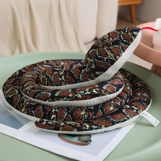 LGZA Riesenschlange Kobra Python Plüschtier Grüne Braune 30cm - Bild 1