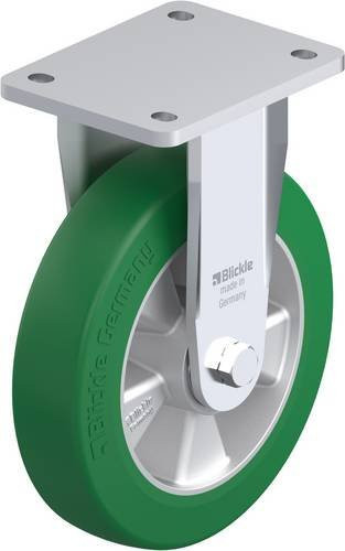 Blickle Bockrolle BO-ALST 200K aus Aluminium in Silber und Grün mit 200 mm Rad-Durchmesser und 750 kg Tragfähigkeit - Bild 1