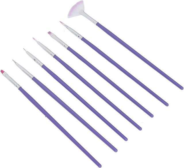 Koogeelife Nailart-Pinselset, 7-teilig, weiß - Bild 1
