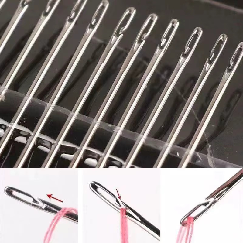 30er-Pack selbstfädelnde Blindnadeln in Silber für Senioren zum Handnähen, Quilten und für Kleidungstextilien - Bild 4