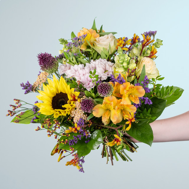 BLUME2000 Bouquet Mixed Sunflower yellow purple multicolour - Bild 1