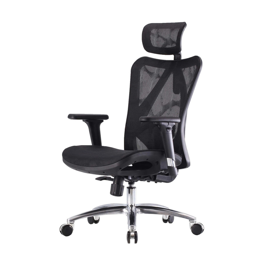 Ergonomischer Proregal Bürostuhl in Schwarz mit verstellbaren Armlehnen und Kopfstütze, Belastbarkeit bis 150 kg, H x B x T: 128 x 66 x 93 cm - Bild 2