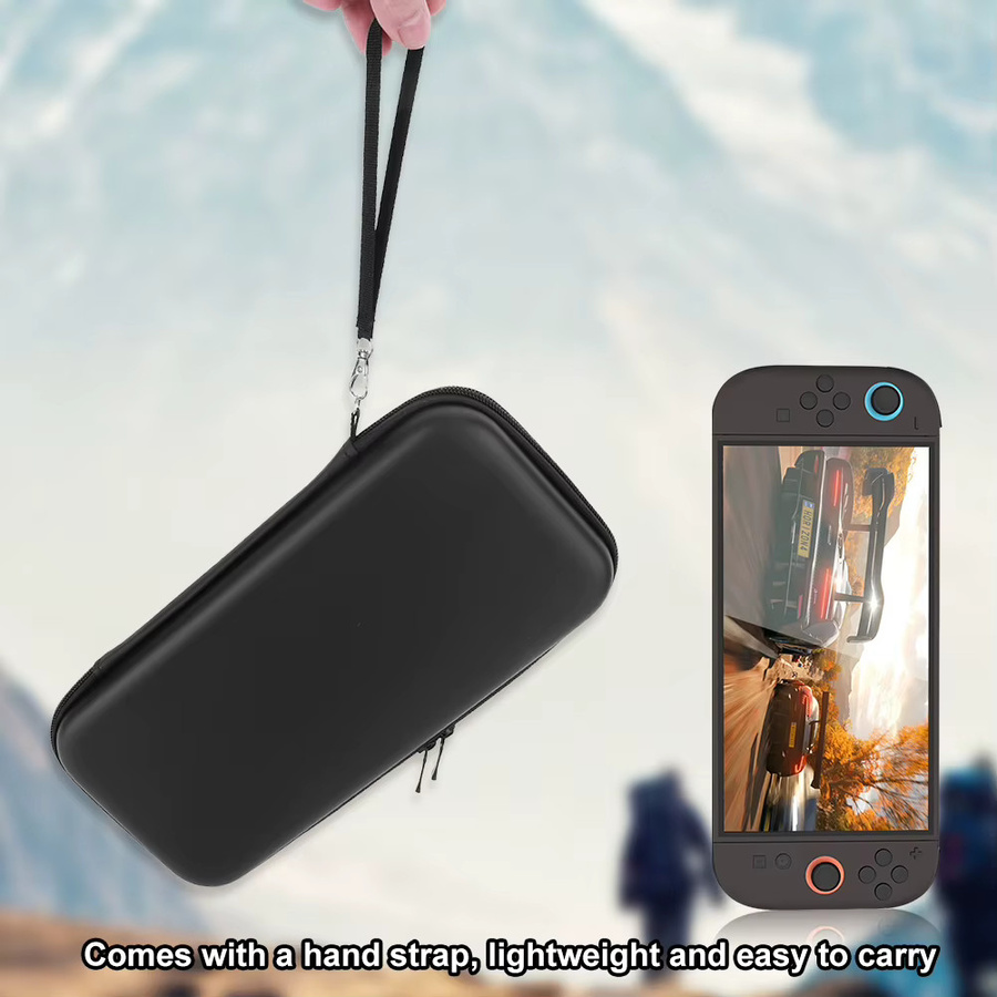 ALLOET PU-Tragetasche für Nintendo Switch 2 Organizer-Tasche, stoßfest und kratzfest mit 10 Spielkartenfächern, Farben: Blau oder Schwarz - Bild 6