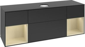 V&B Waschtischunterschrank Finion in Grau und Schwarz, Breite: 160 cm, Tiefe: 50,1 cm, Höhe: 50,1 cm - Bild 1