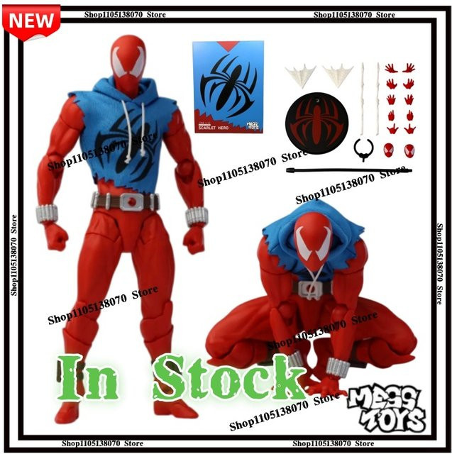 Bandai Marvel Scarlet Spider-Man Actionfigur, Anime-Statue, Modell, Einzelfigur, Rot, Kunststoff - Bild 1
