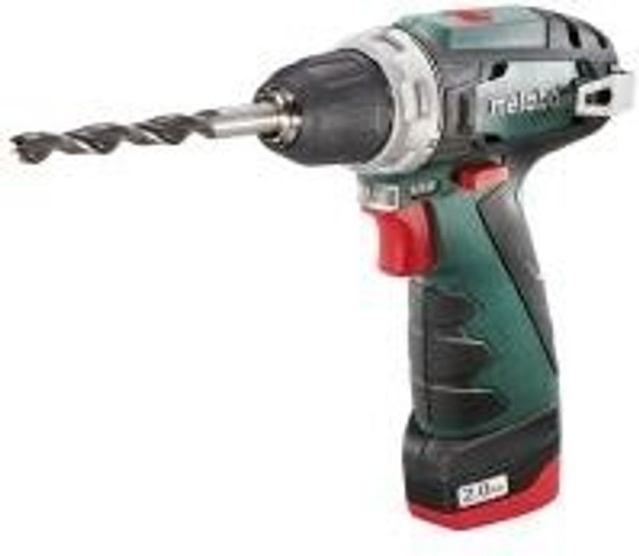 Metabo Akku-Bohrschrauber PowerMaxx BS Basic 12V mit 2 Akkus und Ladegerät in Grün, Schwarz, Grau und Rot - Bild 2