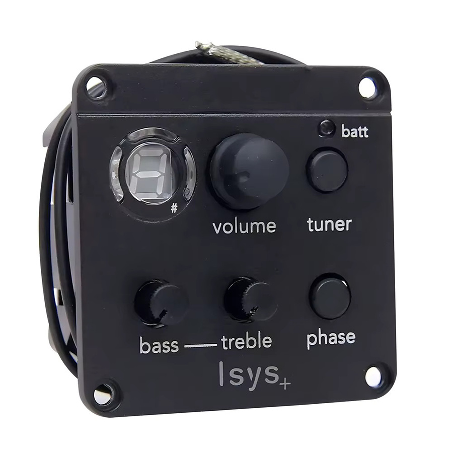 Fishman ISYS+ Onboard Vorverstärker System für akustische und klassische Gitarren mit EQ, Tuner und Piezo Pickup in Schwarz - Bild 4