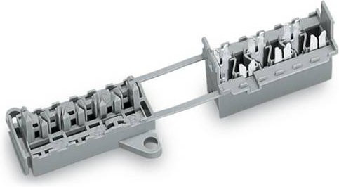 WAGO Verbindungsklemme starr für 0.75-1.5mm² Polzahl: 6, Farbe: Grau, 50 Stück - Bild 1