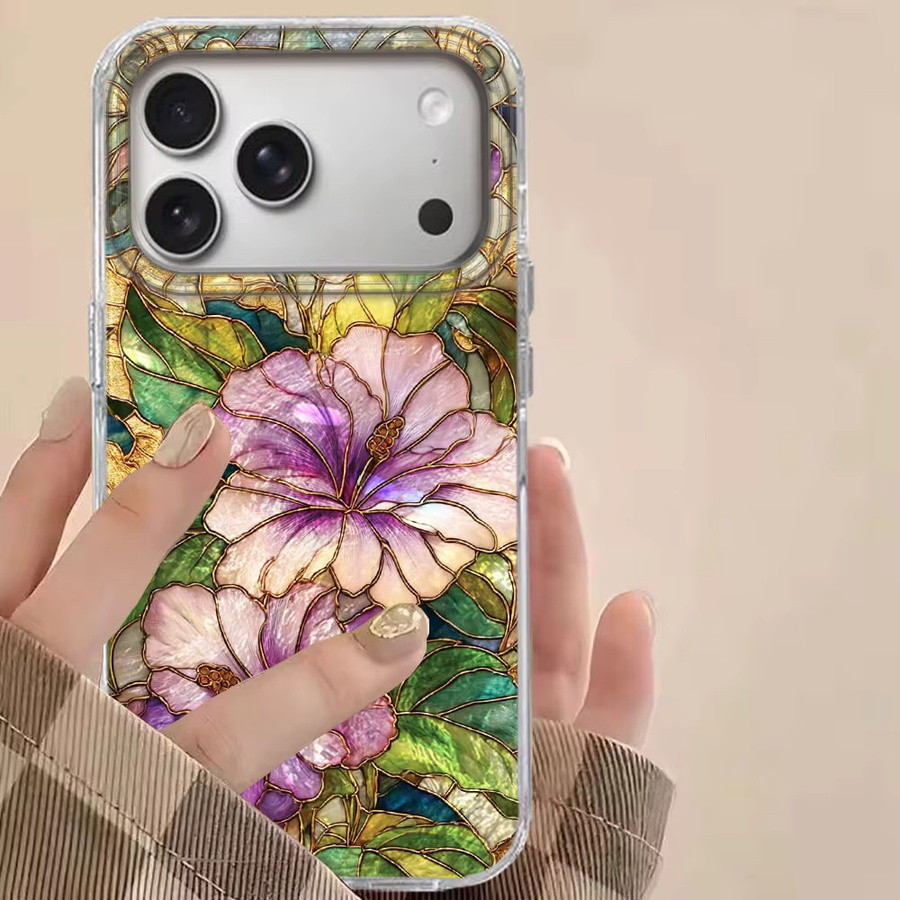 Luxuriöse Handyhülle mit Vollbild-Blumendesign für Apple iPhone, kompatibel mit iPhone 17 Pro Max, 16, 15, 14, 13, 12 und weiteren Modellen, Multicolor - Bild 2