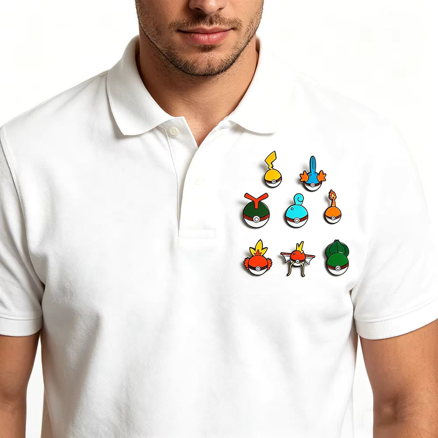 Bandai Pokémon Emaille-Pins-Set, 8-teiliges Set, Metall, Bunt / Mehrfarbig - Bild 6