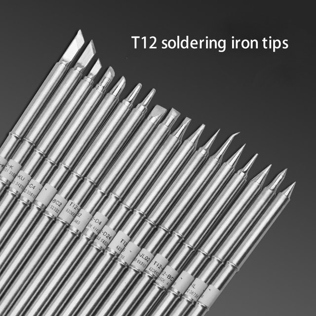 QUECOO T12 Lötkolbenspitzen Ersatz Set in Silber für verschiedene Modelle wie T12-D4 D52 J02 JS02 BC3 CF4 KF KL - Bild 1