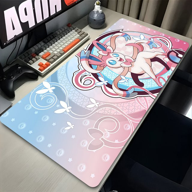 Bandai Gaming Mauspad Sylveon in Pink XXL Schreibtischunterlage für Gamer - Bild 1