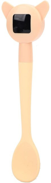 Fishine Baby-Löffel aus Silikon mit Thermometer und ergonomischem Anti-Rutsch-Griff in Beige - Bild 1