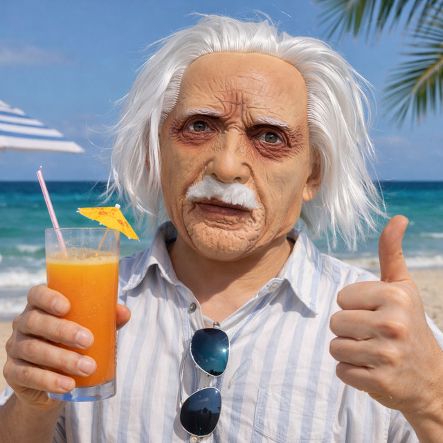 patygr Alter-Mann-Cosplay-Maske, Weißes Haar, Zubehör, Erwachsenengröße - Bild 1