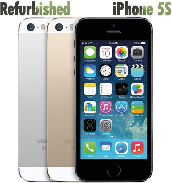 Apple iPhone 5S Refurbished Mobiltelefon in Grau mit 16GB ROM und 1GB RAM - Bild 1